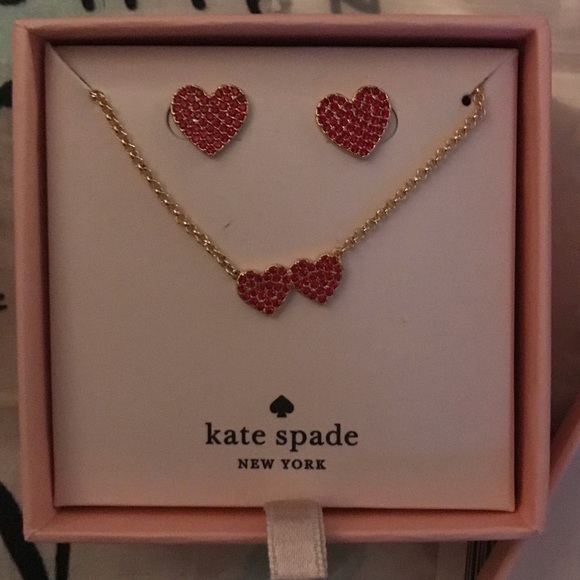Kate Spade NWT Yours Truly Studs and Mini Pendant - Picture 6 of 9